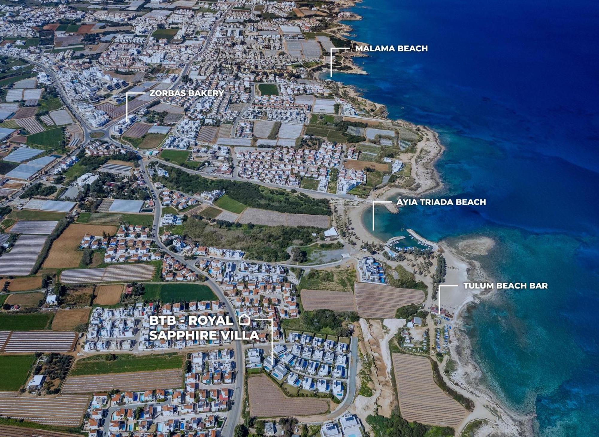 By The Beach - Royal Sapphire Villa بروتاراس المظهر الخارجي الصورة